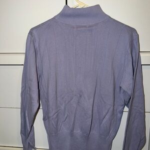 dressbarn Lavender Ribbed Sweater Top